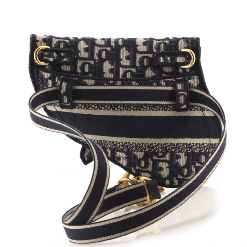 Dior blue saddle canvas  belt bag - Picture 7 of 9